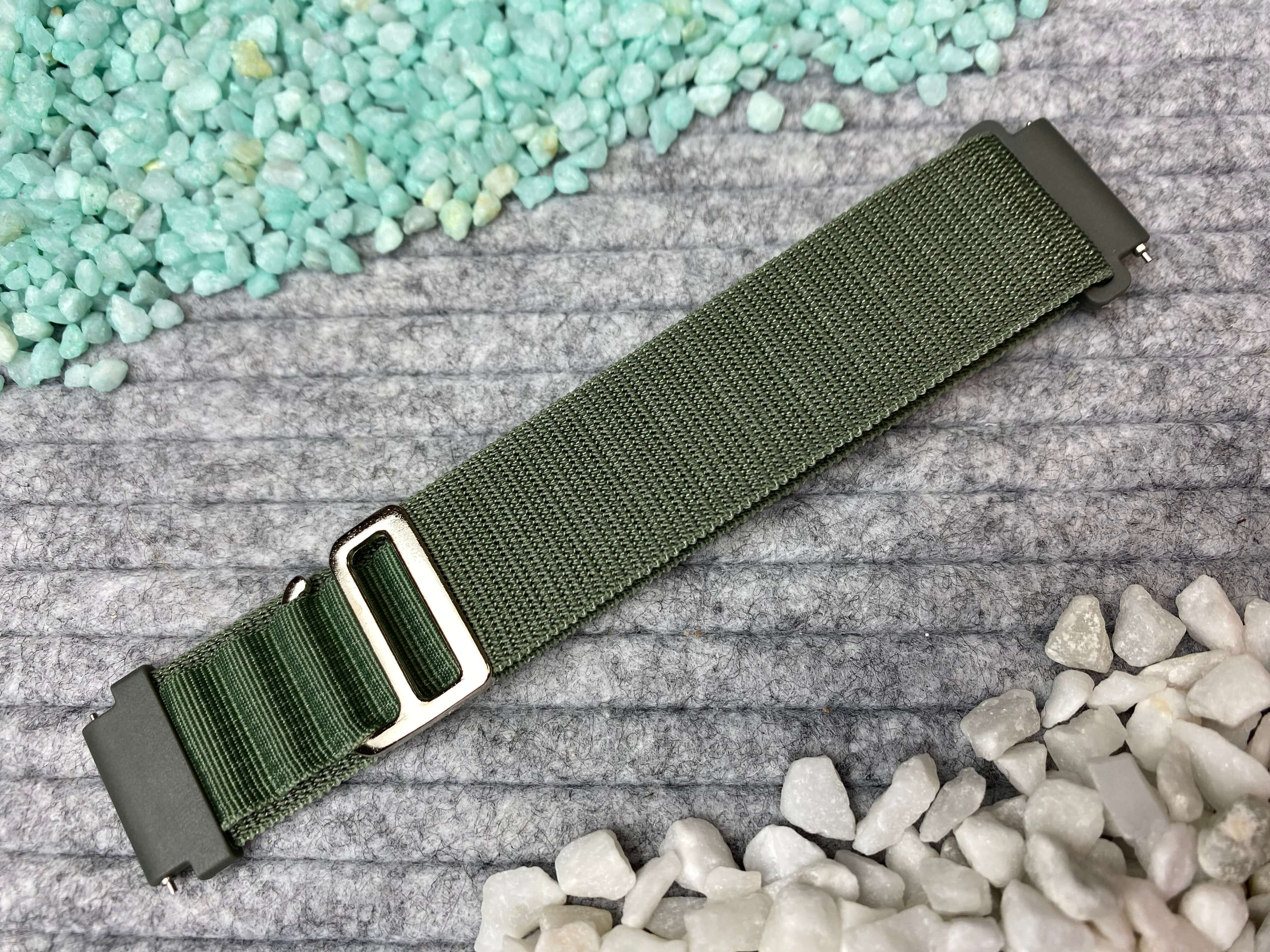 55023-05-gruen Alpine Loop 20 mm / 22 mm für Amazfit, Garmin, Huawei, Samsung Galaxy Watch