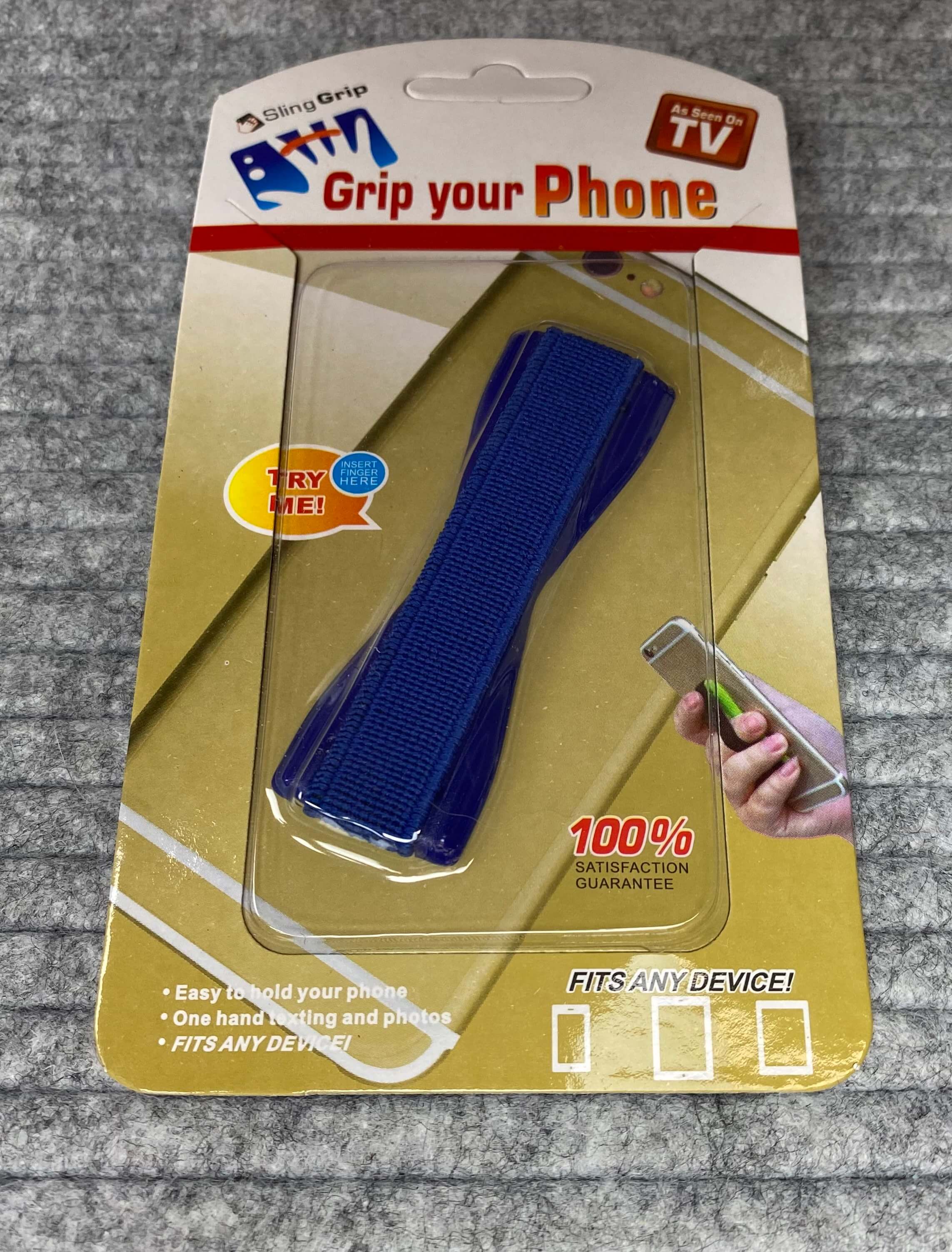55015-07-navyblau-1 Sling Grip Smartphone Fingerhalterung